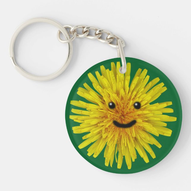 För sommarmaskros för lycklig gul blomma på någon (Framsidan)