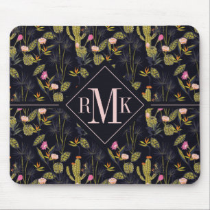 För sommarnatt för Monogram mörkt mönster f Musmatta