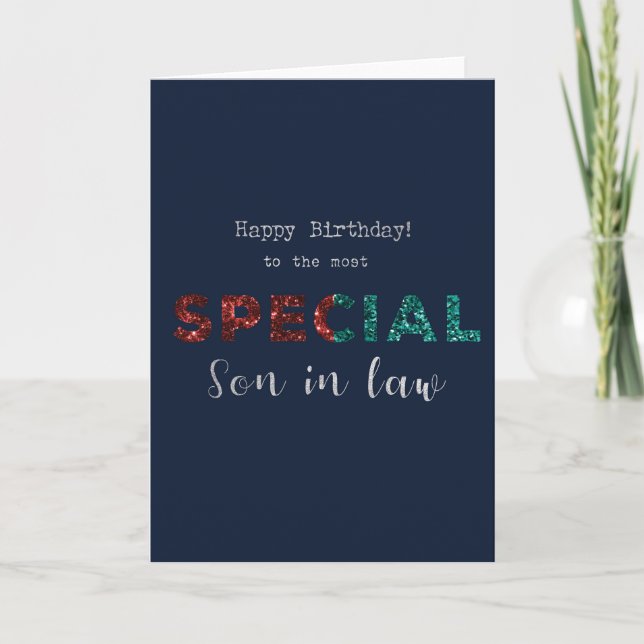 För son in law Speciell Birday Card Kort (Framsida)
