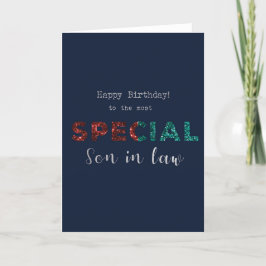För son in law Speciell Birday Card Kort