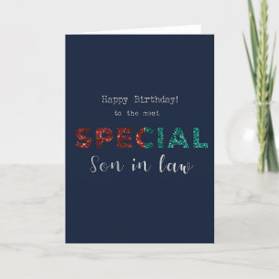 För son in law Speciell Birday Card Kort