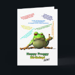 För Son Lots Froggy Jokes Birthday Card Kort<br><div class="desc">En lycklig-groda som berättar födelsedagspokar</div>