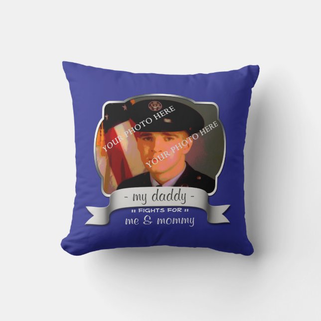 För Son of Overseas Soldier - Blue Pillow Kudde (Framsida)