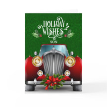 för Son Red Classic Car-jul