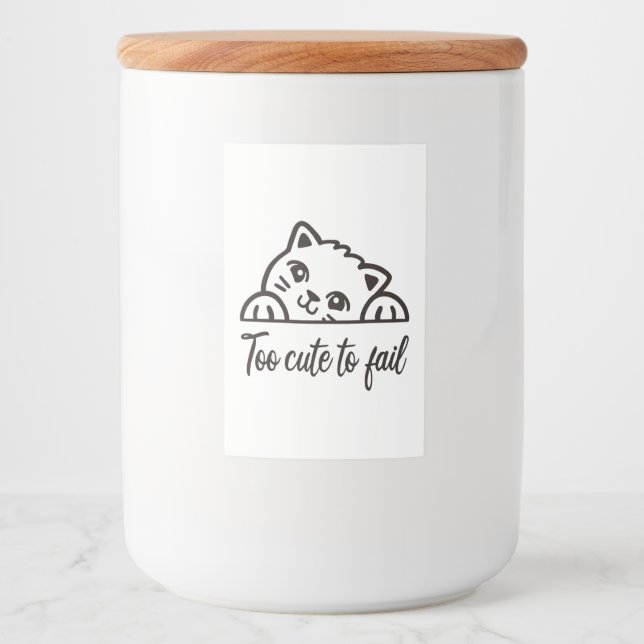 För söt att misslyckas mat etikett (Framsida)