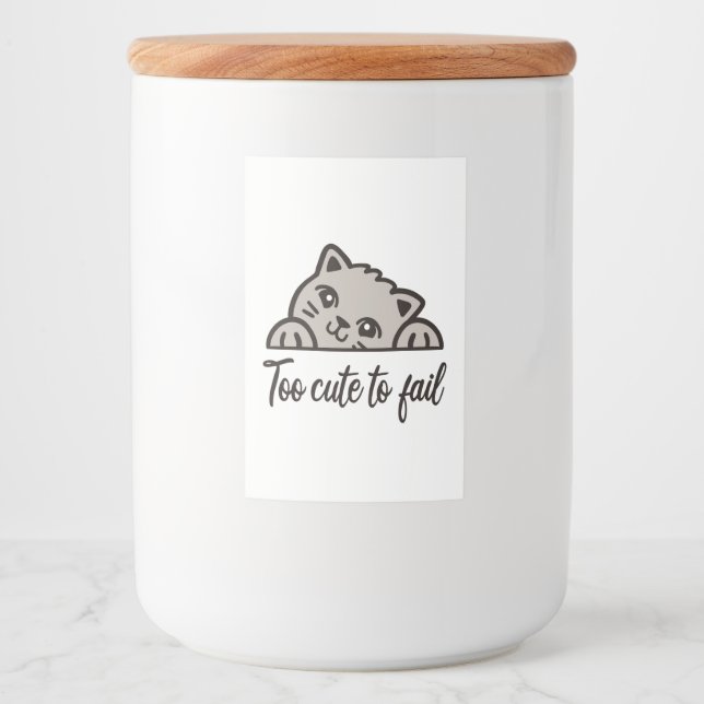 För söt att misslyckas mat etikett (Framsida)