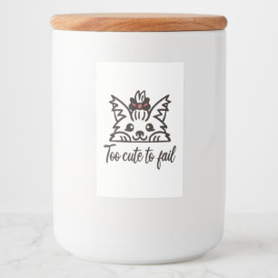 För söt att misslyckas mat etikett