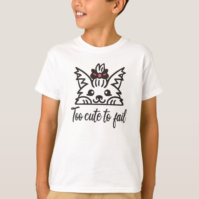 För söt att misslyckas t shirt (Framsida)