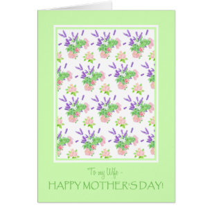 För Söt Blommigt Mors dag Hälsning Hälsningskort