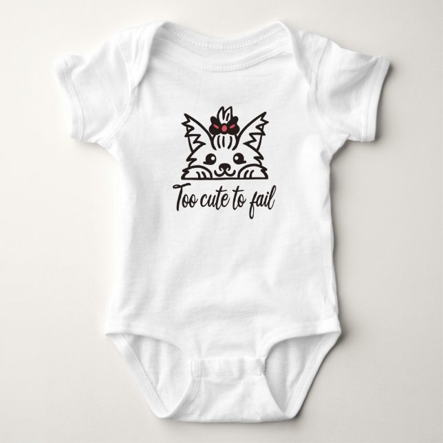 För söt för att misslyckas t shirt (Framsida)