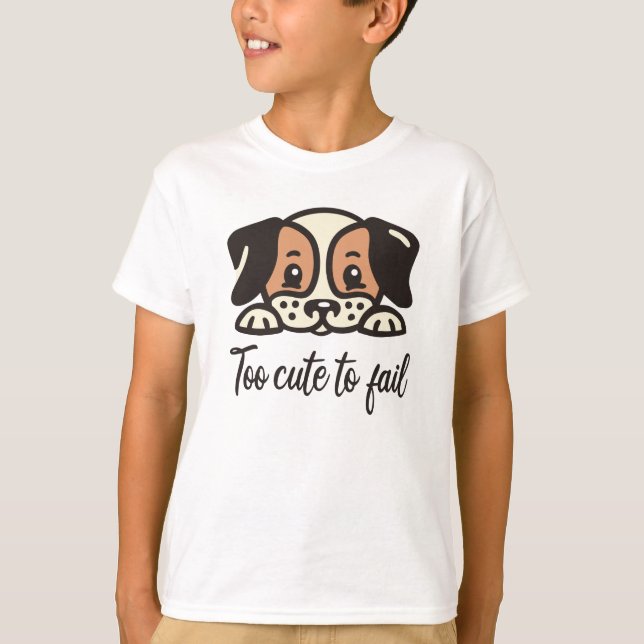 För söt för att misslyckas t shirt (Framsida)