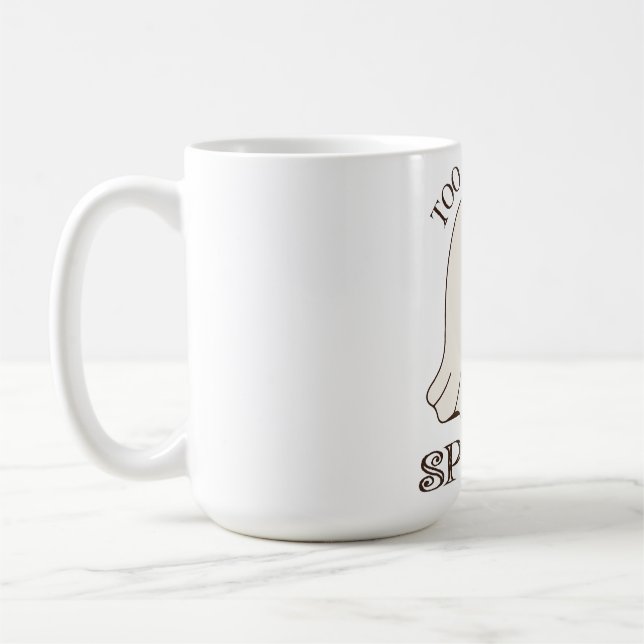 För söt för att skrämma | Estetisk Halloween Kaffemugg (Vänster)