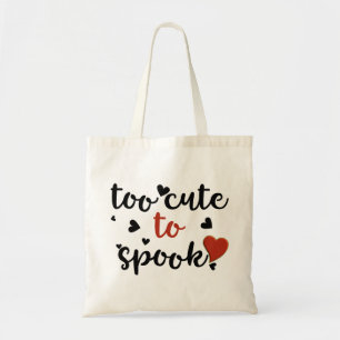 för söt för att skrämma halloween tygkasse