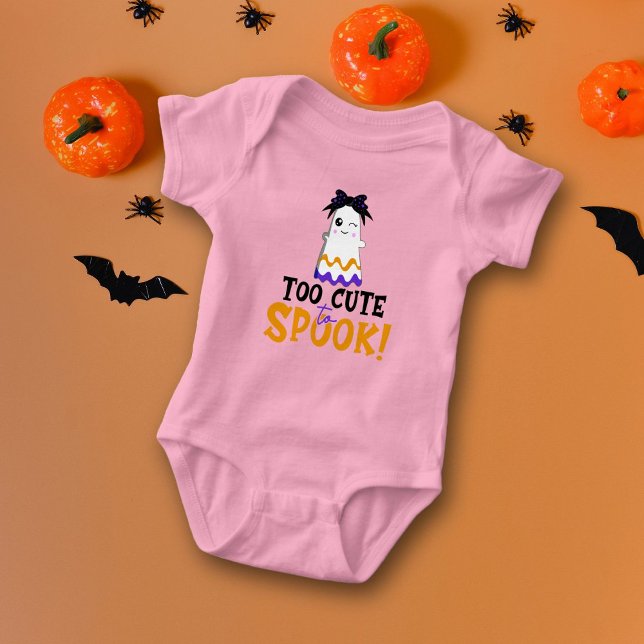 För söt för att skrämma! Rosa Halloween T Shirt (Skapare uppladdad)