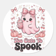 För söt för att skrämma rosa spök Halloween-tröja