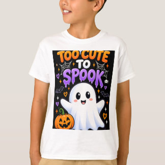 För söt för att skrämma söt Halloween-spöke för ba T Shirt