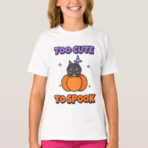 För söt för att skrämma Svart Katt Barn Halloween