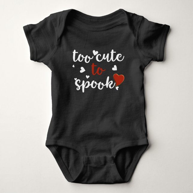 för söt för att spook halloween t shirt (Framsida)
