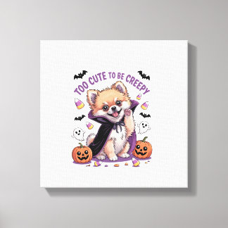 För söt för att vara läskig Halloween Tee PNG Canvastryck