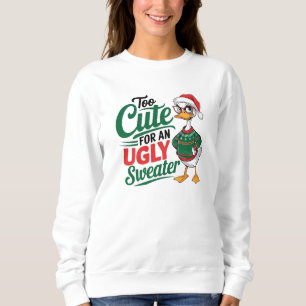 För söt för en ful jultröja Anka T Shirt