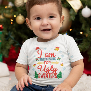 För söt för fula tröjor jul baby t-shirt