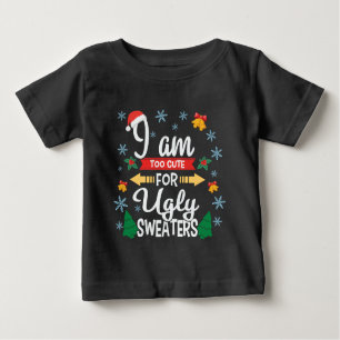 För söt för fula tröjor jul baby T-shirt