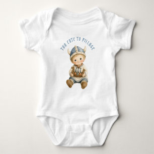 För söt för plundring Vikingabarn T Shirt