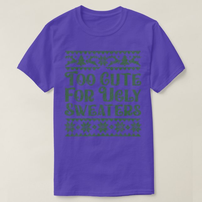 För söt julklapp för ful sweaters t shirt (Design framsida)