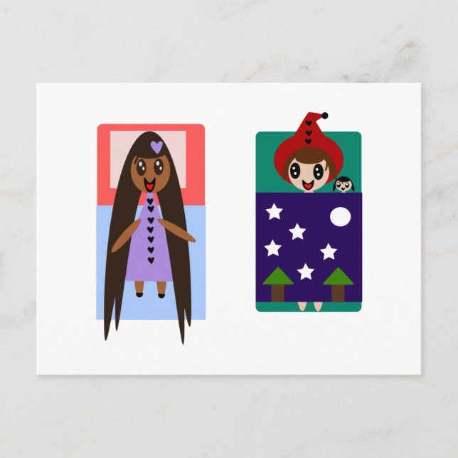 För söt Sleepover Vykort (Framsida)