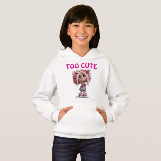 För söt Strawberry Tjej T Shirt (Hel framsida)