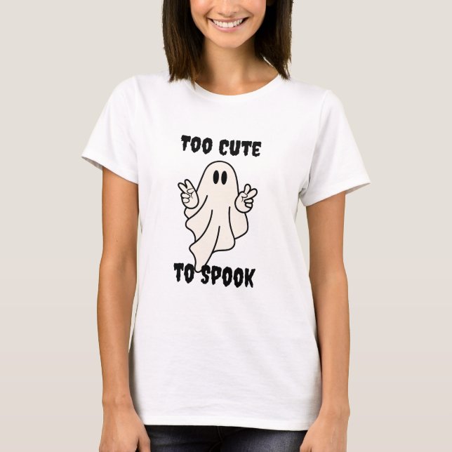För söta för att skrämmas t shirt (Framsida)