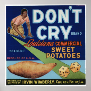 För sötpotatisfrukt för vintage gammala etiketter poster