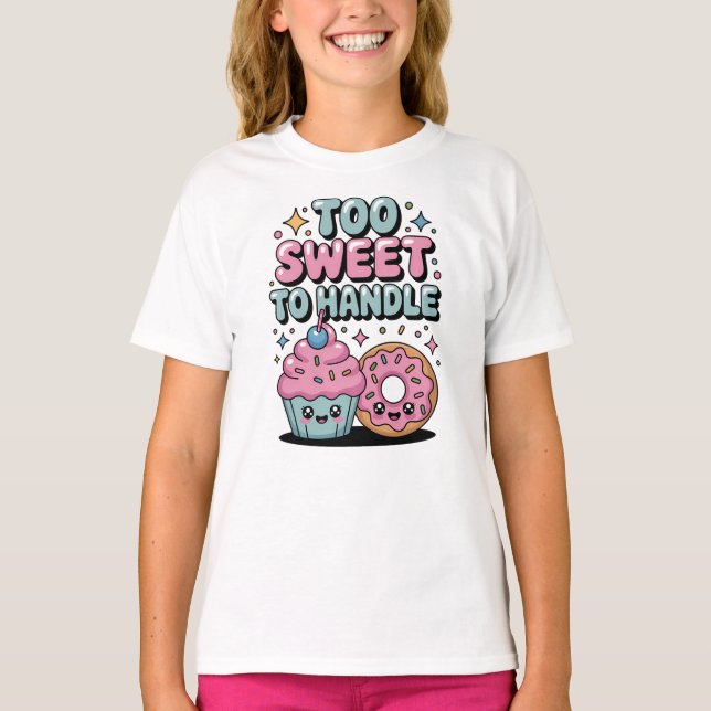 För sött att hantera | Donut Kids T Shirt (Framsida)