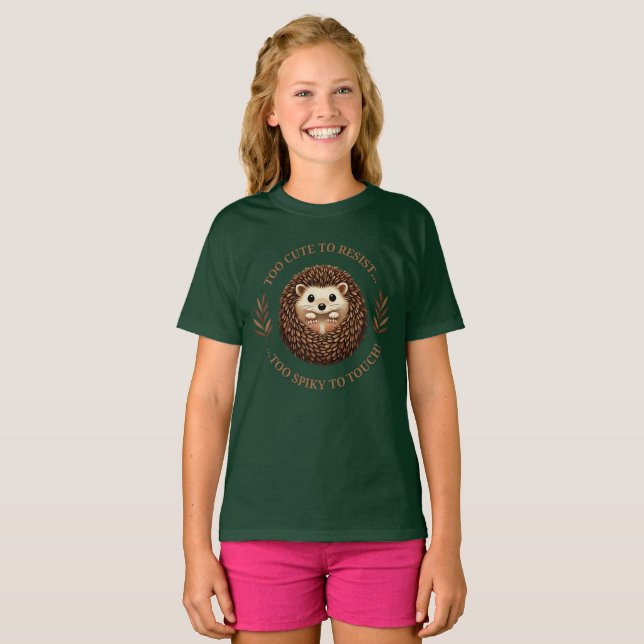 För sött för att motstå... – Rolig igelkott T Shirt (Hel framsida)