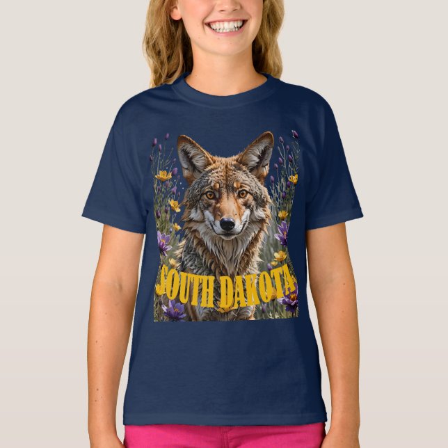 För South Dakotas skull T Shirt (Framsida)