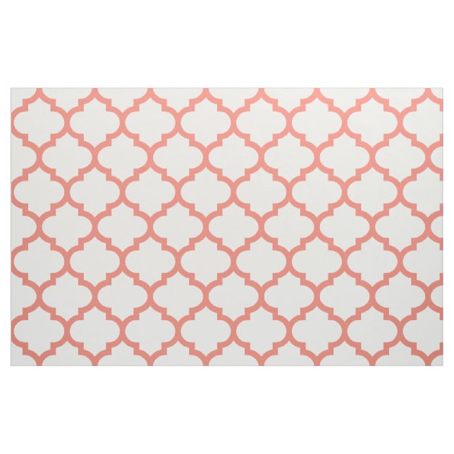 För spaljémönster för korall marockanskt tyg (Fat Quarter)