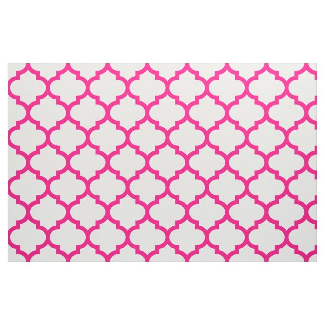 För spaljémönster för shock rosa marockanskt tyg (Fat Quarter)