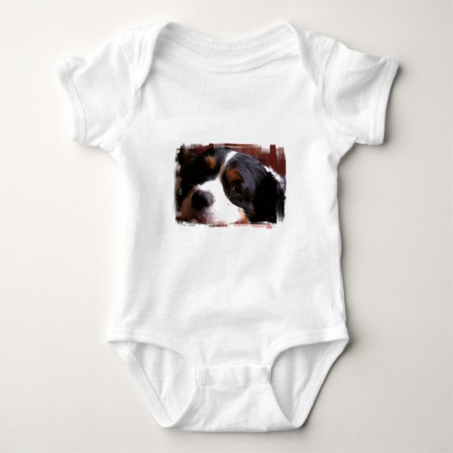 För Spanielbaby för kung Charles stolt T-tröja Tee Shirt (Framsida)