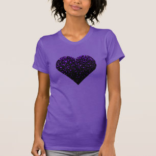För Sparkleshjärta för Sassy flicka purpurfärg T Shirt