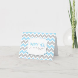 För sparrebaby shower för blått grå tackkort