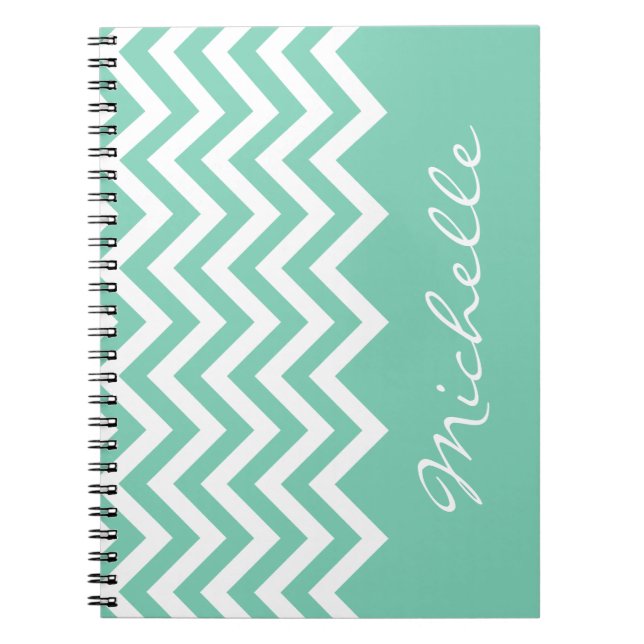 För sparremönster för Mint grön anteckningsbok med (Framsidan)