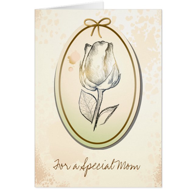 För Speciella Mamma Hälsningskort (Framsidan)