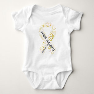 För Spina för foster- kirurgi band Bifida text T Shirt