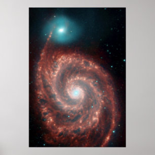 För spiralgalax för bubbelpool M51 NASA Poster