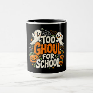 För spöklik för Halloween i skolan Mugg