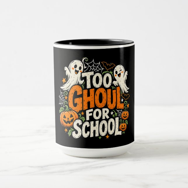 För spöklik för Halloween i skolan Mugg (Center)
