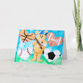 För sportens kärlek - Barnkonst för CHOC Tack Kort