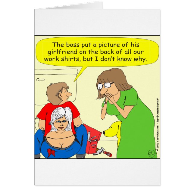 För sprickaskjorta för 434 ända tecknad hälsningskort (Framsidan)