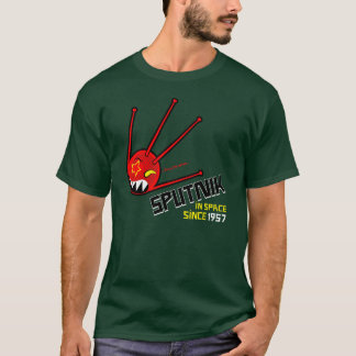 för sputnik för klassiker röd t-skjorta mörk t-shirt