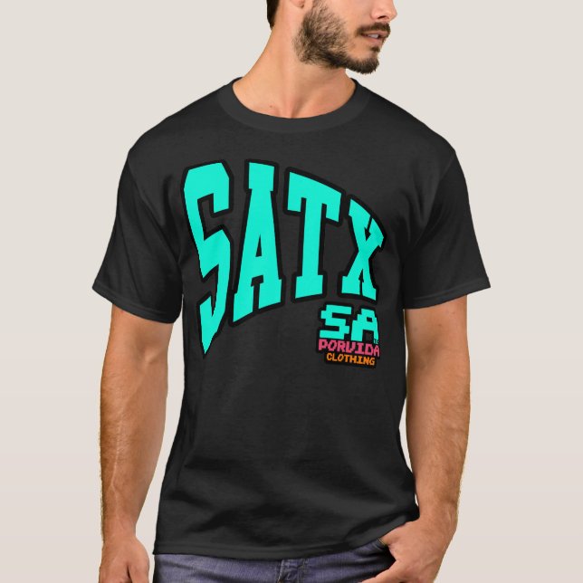 För stadsstandert för SATX POR VIDA Fiesta Tee Shirt (Framsida)
